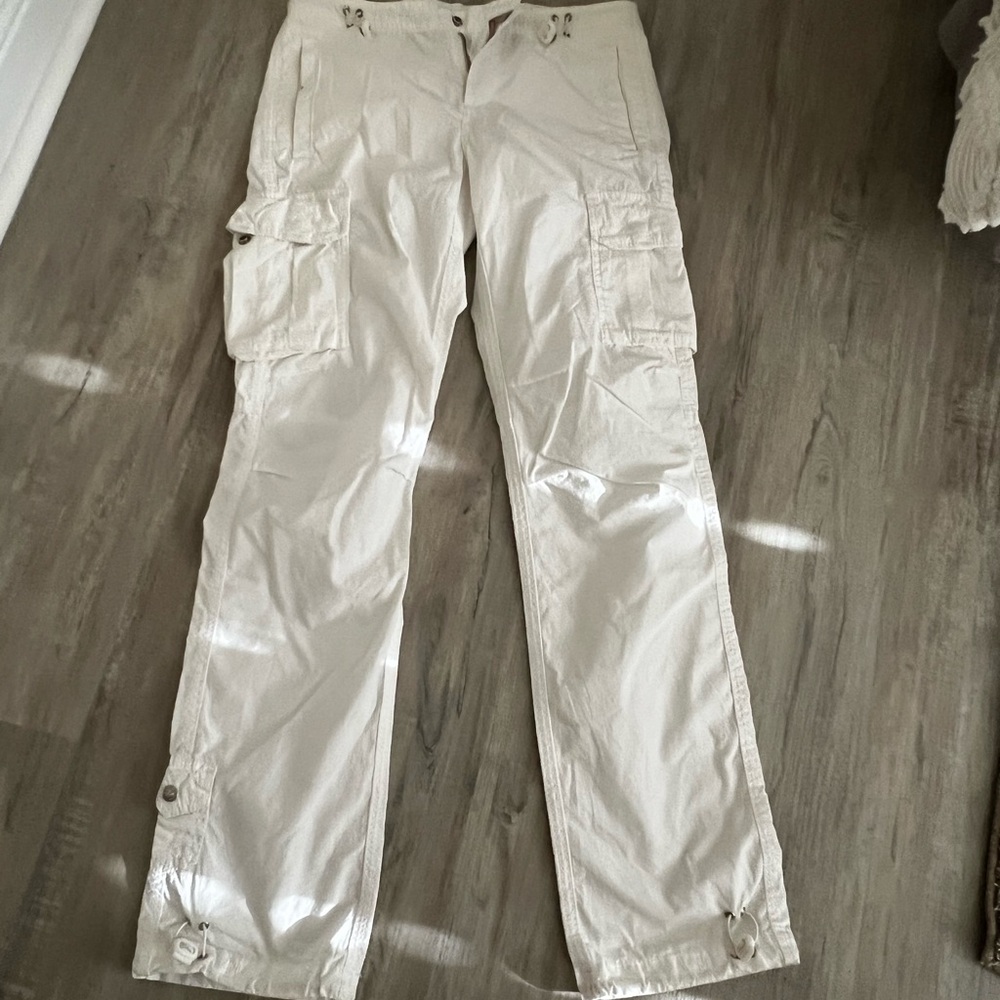 Women’s White Cargo Pants - Lightweight Utility Style
